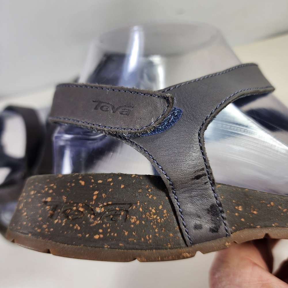 Teva Cabrillo Leather Ankle Strap Sandals Womens 10 Gray Comfort Walking - Picture 7 of 11